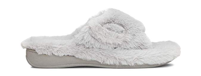 Vionic Women's Indulge Relax Plush Slipper - Adjustable Slipper with Concealed Orthotic Support