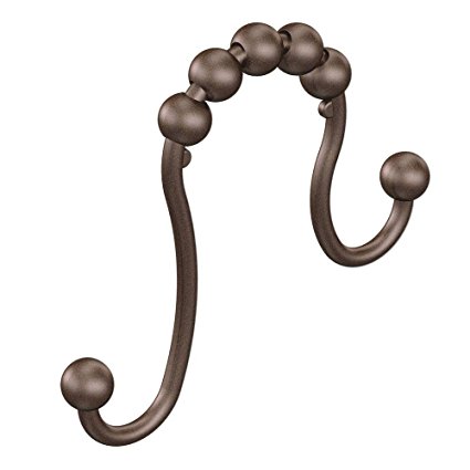 Interfeeling Shower Curtain Rings with Bathroom Double Glide Hooks Oil Rubbed Bronze , Set of 12