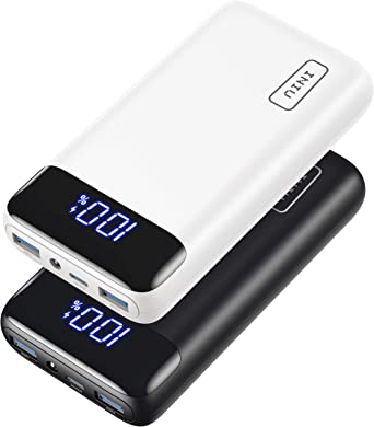 [2 Pack] INIU Portable Charger, 18W PD QC Fast Charging 20000mAh LED Display Power Bank External Battery Pack Compatible with iPhone 12 11 Pro X 8 Plus Samsung S20 Google LG AirPods iPad Tablet etc.