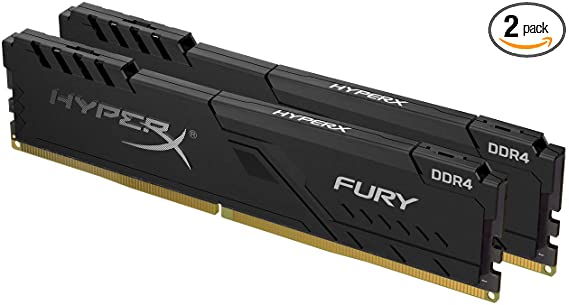 HyperX Fury 32GB 3000MHz DDR4 CL15 DIMM (Kit of 2)  Black XMP Desktop Memory HX430C15FB3K2/32