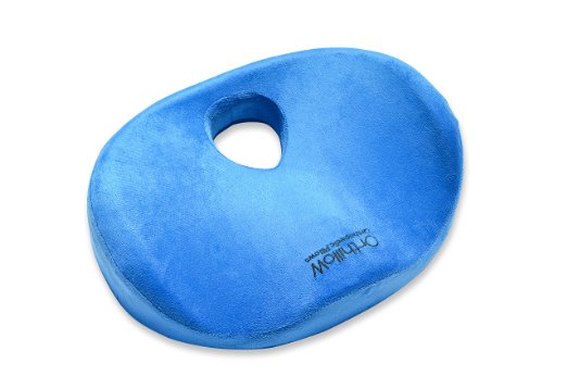 Donut Seat Cushion Hip Pillow with Shaped Contours for Hip Support Comfort & Lower Back Pain Relief. Orthopedic Firm foam for Maternity, Chair, Car, Travel, Tailbone Support, Sleep, Rest.