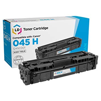 LD Compatible Canon 045H / 1245C001 High Yield Cyan Toner Cartridge for use in Color ImageCLASS MF634Cdw, MF632Cdw and LBP612cdw (2,200 Page Yield)