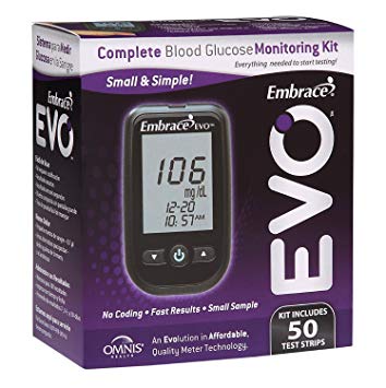 Embrace EVOª Blood Glucose Meter, All-in-One Starter Kit