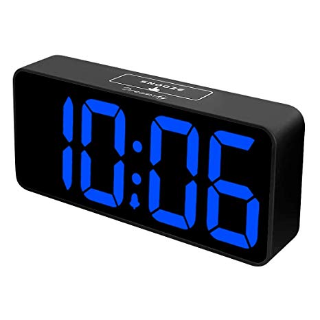 DreamSky 8.9 Inches Large Digital Alarm Clock with USB Charging Port, Fully Adjustable Dimmer, Battery Backup, 12/24Hr, Snooze, Adjustable Alarm Volume, Bedroom Alarm Clocks