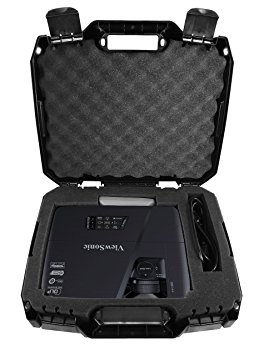 WORKFORCE Safe n Secure Video Projector Hard Case with Dense Internal Customizable Foam, Carrying Handle and Lockable Design - For Viewsonic DLP, WXGA, 1080p and 3D Projectors - Models PJD5132 / PJD5134 / PJD5155 / PJD7820HD / PJD7822HDL