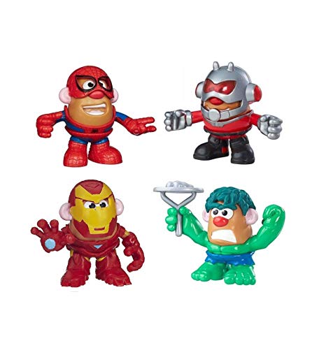 Mr Potato Head Mash Ups Marvel Figure Set Iron Man, Spider-Man, Hulk, Ant Man Action Figure 4 Pack