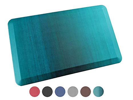 Anti Fatigue Comfort Floor Mat By Sky Mats - Commercial Grade Quality Perfect for Standup Desks, Kitchens, and Garages - Relieves Foot, Knee, and Back Pain, 20x32x3/4-Inch, Green Ombré