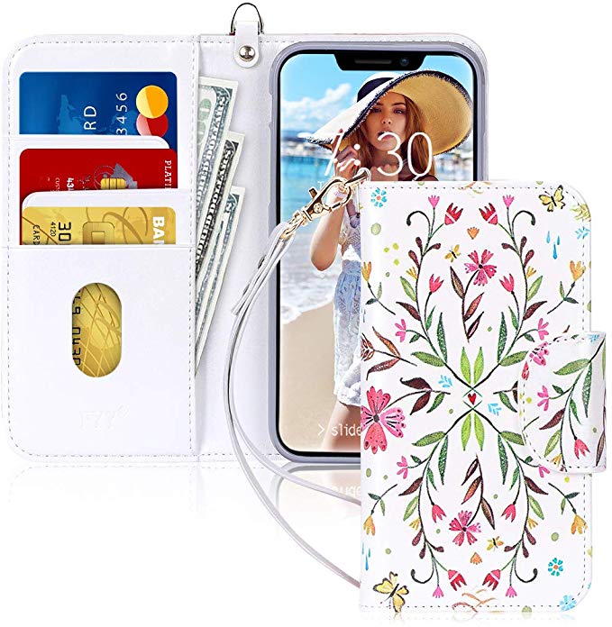 FYY Case for iPhone 11 Pro Max 6.5", [Kickstand Feature] Luxury PU Leather Wallet Case Flip Folio Cover with [Card Slots] and [Note Pockets] for Apple iPhone 11 Pro Max 6.5 inch Spring