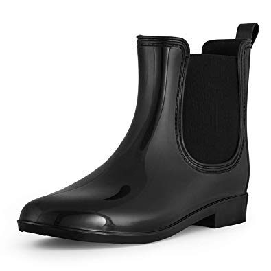SheSole Women's Short Ankle Rain Boots Chelsea Booties Waterproof Garden Shoes