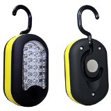 BlueDot led-worklight-two Trading- Two 27 LED Hanging Light Compact Work Utility Light Magnetic with Hook 2-Pack