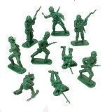 DELUXE BAG OF CLASSIC TOY GREEN ARMY SOLDIERS - (2-Pack of 36)