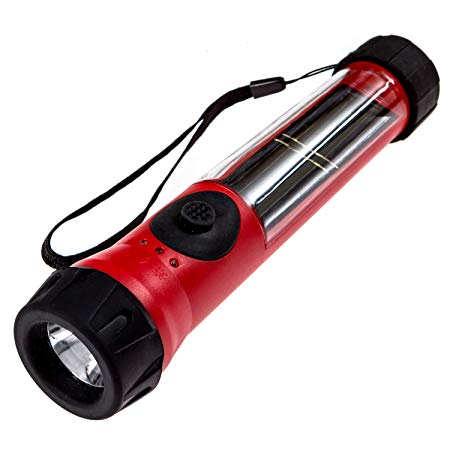 SOS Solarlight Solar Flashlight with compass and dual battery back up system Great for Emergency Power Outages Camping Hiking Walking the Dog Bug out Bag Anytime you need a reliable flashlight.