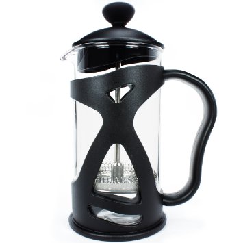 KONA French Press Small Single Serve Coffee and Tea Maker One Black 12oz 3 Cup  1 Mug Pot V 4