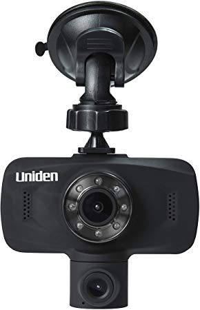 Uniden DC115 Dash Camera Featuring Dual Cameras, 120 Degree Wide Angle View, 1080p 30fps, and G-Sensor (Non-Retail Packaging)