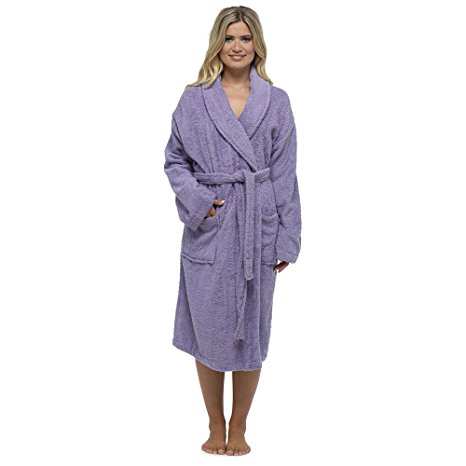 Ladies Robe Luxury Terry Towelling 100% Cotton Dressing Gown Bathrobe Perfect Christmas Gift