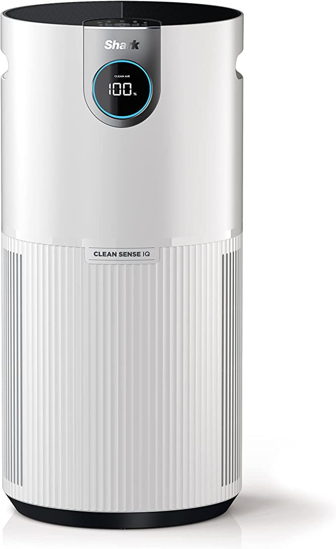 Shark HP201 Air Purifier MAX with True HEPA, Microban Antimicrobial Protection, Cleans up to 1000 Sq. Ft and 99.98% of particles, dust, allergens, viruses, smoke, 0.1–0.2 microns, Odor Lock, White