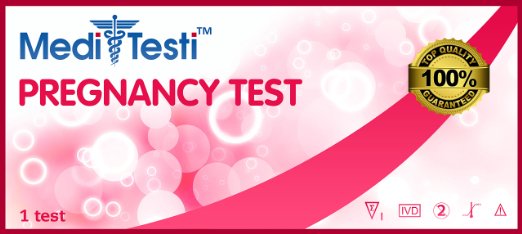 25 Pregnancy Test Strips - MediTesti Brand - Early Results Home Urine Pregnancy Test Kit HCG