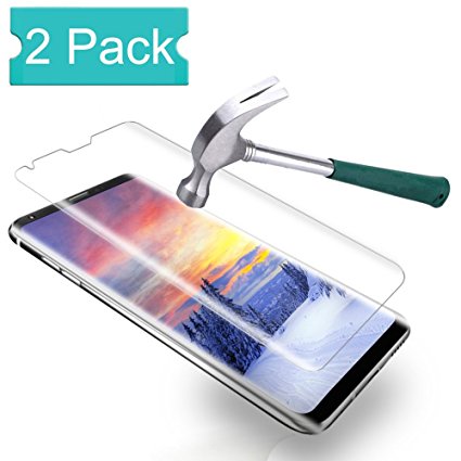 [2 Pack] LG V30 Tempered Glass Screen Protector, Auideas [Bubble-Free][Anti-Scratch][Anti-Fingerprint] 9H Hardness Ultra HD Clear Film [Case-Friendly] Screen Protector for LG V30 / V30  / V30 Plus