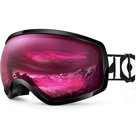 Zionor Lagopus OTG Ski Snowboard Goggles Updated Version UV Protection Anti-Fog Helmet Compatible for Men Women Youth