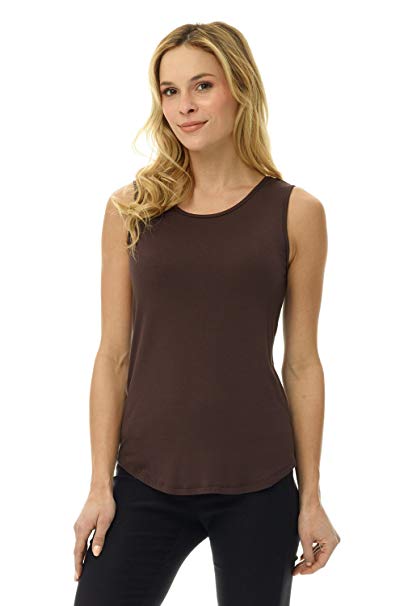 Rekucci Women's Soft Jersey Knit Sleeveless Tank Top (S-XXL)