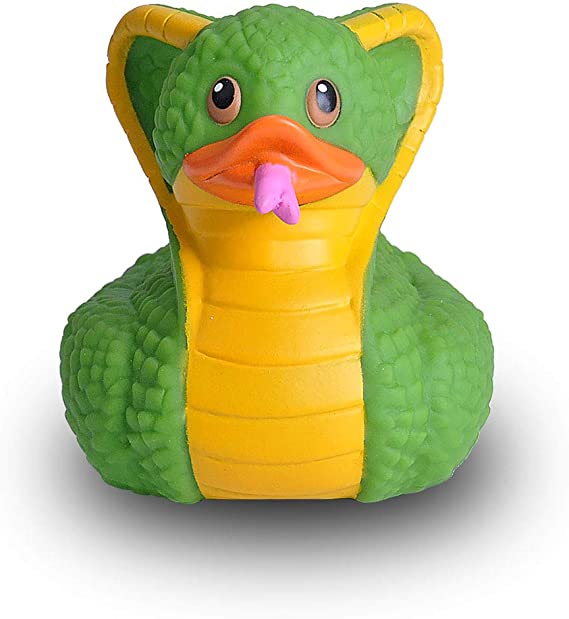 Wild Republic Rubber Ducks, Bath Toys, Kids Gifts, Pool Toys, Water Toys, Cobra, 4"