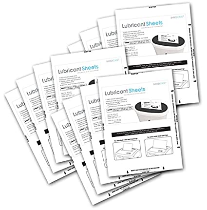 Shredcare Paper Shredder Lubrication Sheets SCLL12 S, 12-Pack