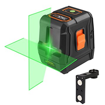 Tacklife SC-L07G Green Laser Level 98 Feet with Two Turn-on Ways, Self-Leveling Mode, Cross-Line Mode, Full Soft Rubber Covered, Magnetic Mount Base, Oxford Carrying Pouch, Battery Included