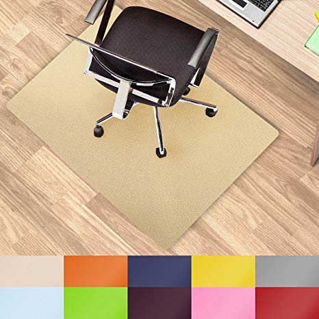 etm Coloured Office Chair Mat - Beige, 120x150cm (4'x5') - Multipurpose Floor Protection - Size and Colour Selectable