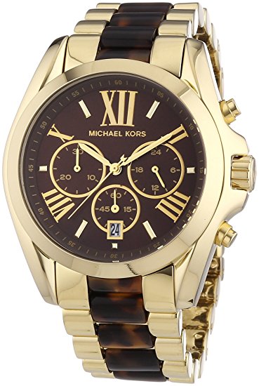 Michael Kors Women's Bradshaw Gold Bracelet Brown Dial Watch MK5696