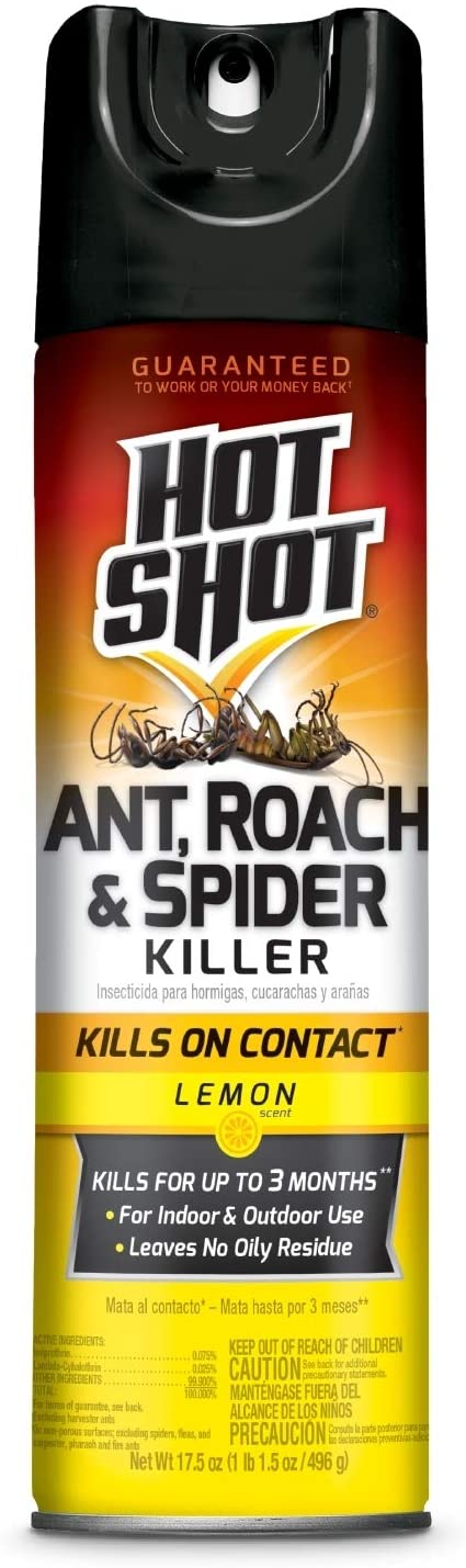 Hot Shot 96782 Ant, Roach & Spider Killer Insecticide, 17.5 oz, Yellow