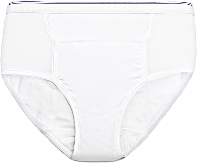 Comfort Finds Mens Reusable Cool Dry Incontinence Adult Briefs – Adult Diaper Alternative – Natural Real Fit Cotton Underwear - Peace of Mind Protection You Can Depend On (Single Pack, 2X Large)