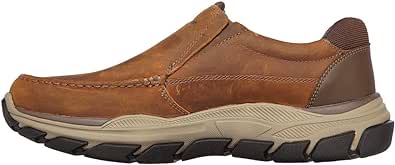 Skechers mens Respected - Catel Moc Toe Slip On