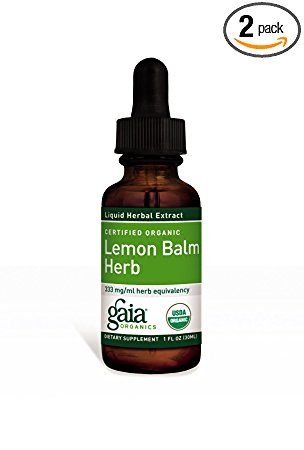 Gaia Herbs Lemon Balm Herb, 1-Ounce Bottle (Pack of 2)