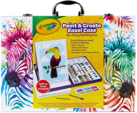 Crayola Table Top Easel & Paint Set, Kids Painting Set, 65  Pieces, Gift for Kids