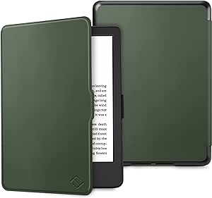 Fintie Slimshell Case for 6" All-New Kindle (11th Generation, 2022 Release)- Lightweight PU Leather Cover with Auto Sleep/Wake for Kindle 2022 e-Reader (NOT fit Kindle Paperwhite), Alpine Green