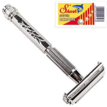 Parker 60R Butterfly Open Double Edge Safety Razor & 10 blades