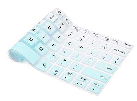 CaseBuy DELL XPS 13 Keyboard Cover Skin for 2019 DELL XPS 13 9380 / DELL XPS 13 9370 9365 13.3" Laptop Ultra Thin Keyboard Protective Skin, Ombre Mint