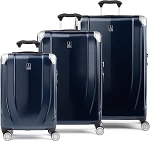 Travelpro Pathways 3 Hardside Expandable Luggage, 8 Spinner Wheels, Lightweight Hard Shell Suitcase, 3 Piece Set (21/25/28), Royal Blue