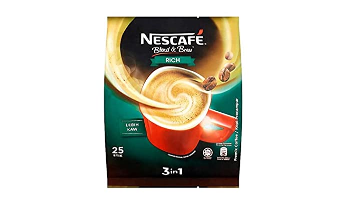 Nescafé 3 in 1 Rich Coffee - 25 Sachets Bag, 475 g