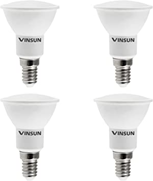 VINSUN® E14 LED Bulb 5W, 40W Light Bulbs, Warm White 2700K, 400lm, E14 Spotlight Bulb, E14 SES, Pack of 4