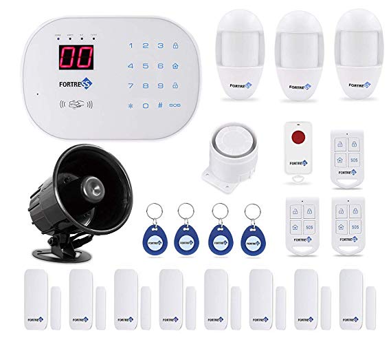 Works with Alexa App Controlled Updated S03 WiFi and Landline Security Alarm System Deluxe Kit Wireless DIY Home Security System by Fortress Security Store- Easy to Install