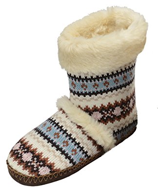 Ladies Famous Dunlop IMOGEN Nordic Bootee slippers