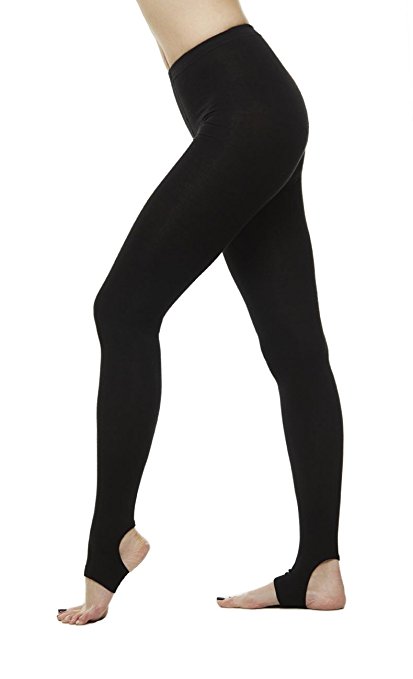 Women Color Flat knit Sweater Cotton Stirrup Footless Footed tights