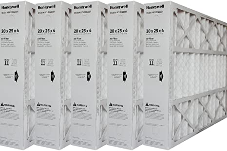 HONEYWELL GENUINE 20X25 FC100A1037 MERV11 FILTER 19 7/8 x 24 3/4 x 4 3/8 CASE OF 5 FILTERS