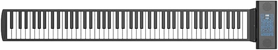 Portable 88 Keys Roll Up Piano with MIDI Output and Built-In Speaker, Flexible Digital Electronic Keyboard - Record and Play Feature, 128 Tones & Rhythms, 14 Demo Songs and Tutorial Function