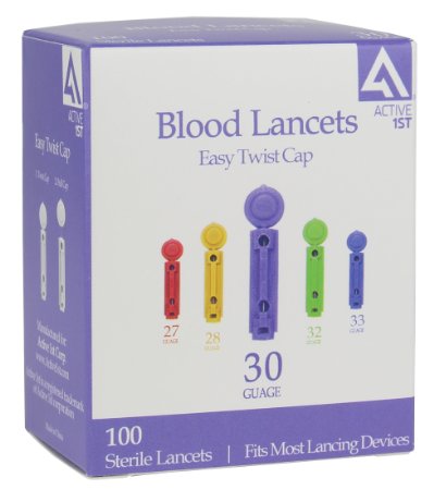 active1st Sterile Blood Lancets 30 Gauge 100 Count