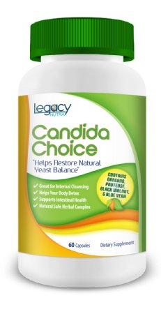 Legacy Nutra's #1 Candida Cleanse Yeast Overgrowth Pills with Aloe Vera, Lactoacilius Acidophilus, Oregano Oil, Wormwood, Reishi Mushroom, Anise Seed, Caprylic Acid, Protease & More ★ Best Yeast Cleanse & Detox to Fight Against Candida Fungus So You Can Be Clear of Candida Overgrowth With Safe & Effective Cleansing ★ BUY 2 and Get FREE Shipping ★ Backed By Our "It Works Or Your Money Back" GUARANTEE