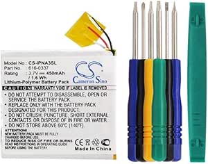 Cameron Sino 450mAh Replacement Battery for Apple iPod Nano 3rd,G3 Generation 4GB 8GB, with Tools Kit