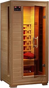 Radiant Saunas BSA2400 1-Person Hemlock Infrared Sauna with 3-Ceramic Heaters