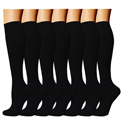 Compression Socks for Women & Men 15-20 mmHg is Best Graduated Athletic Running Flight Travel Nurses Pregnant - Boost Performance Blood Circulation & Recovery